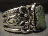 Important *famous Artist* Navajo Herman Vandever Damal Turquoise Native American Jewelry Silver Bracelet-Nativo Arts