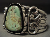 Important *famous Artist* Navajo Herman Vandever Damal Turquoise Native American Jewelry Silver Bracelet-Nativo Arts