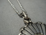 Important Famous Vintage Native American Jewelry Navajo Delbert Gordan 14k Gold Sterling Silver Necklace-Nativo Arts