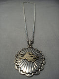 Important Famous Vintage Native American Jewelry Navajo Delbert Gordan 14k Gold Sterling Silver Necklace-Nativo Arts