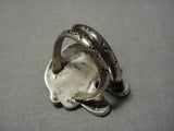 Important Fox Turquoise!! Vintage Native American Navajo Sterling Silver Ring Old-Nativo Arts