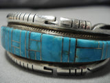 Important Fred Douglas Vintage Native American Navajo Turquoise Sterling Silver Inlay Bracelet-Nativo Arts