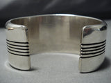 Important Heavy Native American Jewelry Navajo Dan Jackson Sterling Silver Channel Bracelet-Nativo Arts