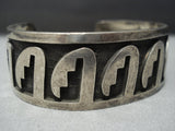 Important Hopi Guild Vintage Sterling Silver Water Waves Bracelet Old-Nativo Arts