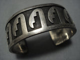 Important Hopi Guild Vintage Sterling Silver Water Waves Bracelet Old-Nativo Arts