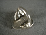 Important Huge Vintage Navajo Benny Touchine Heart Of Shell Native American Jewelry Silver Ring-Nativo Arts