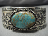 Important!! Jeanette Dale Native American Navajo #8 Turquoise Sterling Silver Bracelet-Nativo Arts
