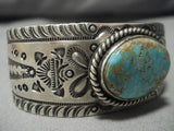 Important!! Jeanette Dale Native American Navajo #8 Turquoise Sterling Silver Bracelet-Nativo Arts