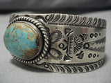 Important!! Jeanette Dale Native American Navajo #8 Turquoise Sterling Silver Bracelet-Nativo Arts