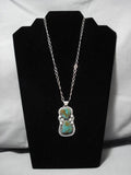 Important Jeanette Dale Native American Navajo Turquoise Sterling Silver Turquoise Necklace-Nativo Arts