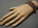 Important!! Jeanette Dale Navajo Coral Sterling Silver Native American Bracelet-Nativo Arts