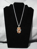 Important Jeanette Dale Navajo Sterling Silver Coral Native American Necklace-Nativo Arts