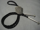 Important Jeanette Dale Sterling Silver Navajo Native American Bolo Tie-Nativo Arts