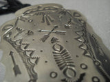 Important Jeanette Dale Sterling Silver Navajo Native American Bolo Tie-Nativo Arts