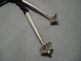 Important Jeanette Dale Sterling Silver Navajo Native American Bolo Tie-Nativo Arts