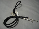 Important Jeanette Dale Sterling Silver Navajo Native American Bolo Tie-Nativo Arts