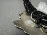Important Jeanette Dale Sterling Silver Navajo Native American Bolo Tie-Nativo Arts