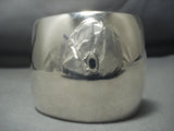 Important Jim Herald Sterling Silver Hammered Vintage Native American Jewelry Navajo Bracelet Old-Nativo Arts