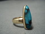 Important Jimmie King Jr 14k Gold Vintage Navajo Ring Native American Jewelry-Nativo Arts