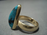 Important Jimmie King Jr 14k Gold Vintage Navajo Ring Native American Jewelry-Nativo Arts