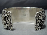 Important Jimmy Yazzie Turquoise Sterling Silver Native American Jewelry Cuff Bracelet-Nativo Arts