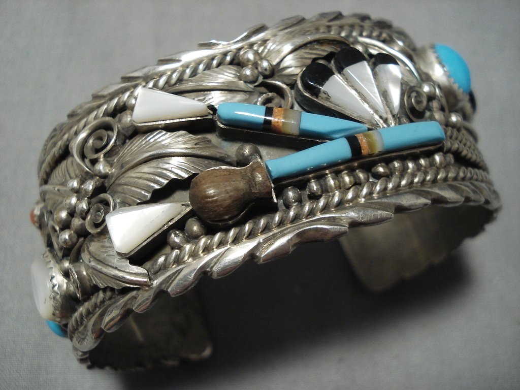 Important John Mike Vintage Native American Navajo Turquoise