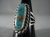 Important Kee Joe Benally (d.) Turquoise Native American Jewelry Silver Ring-Nativo Arts