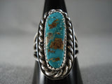 Important Kee Joe Benally (d.) Turquoise Native American Jewelry Silver Ring-Nativo Arts