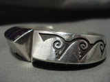 Important Lonn Parker Sugulite Vintage Navajo Native American Jewelry Silver Geometric Bracelet-Nativo Arts