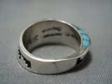Important Lonn Parker Vintage Native American Jewelry Navajo Turquoise Sterling Silver Ring-Nativo Arts
