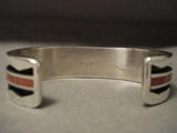 IMPORTANT MODERNISTIC ZUNI ""CORAL WAVE"" SILVER BRACELET-Nativo Arts
