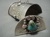 Important Native American Jewelry Navajo Ben Begaye Sterling Silver Turquoise Pillbox Necklace-Nativo Arts