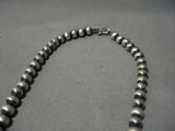 Important Native American Navajo Candelaria Turquoise Sterling Silver Squash Blossom Necklace-Nativo Arts