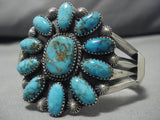 Important Native American Navajo Jeanette Dale #8 Turquoise Sterling Silver Bracelet-Nativo Arts