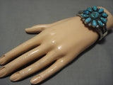 Important Native American Navajo Jeanette Dale #8 Turquoise Sterling Silver Bracelet-Nativo Arts