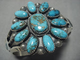 Important Native American Navajo Jeanette Dale #8 Turquoise Sterling Silver Bracelet-Nativo Arts