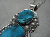 Important Native American Navajo Jeanette Dale Turquoise Sterling Silver Native Necklace-Nativo Arts