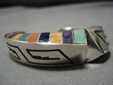 Important Native American Navajo Lonn Parker Turquoise Lapis Sterling Silver Bracelet-Nativo Arts