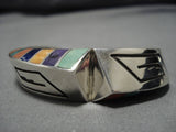 Important Native American Navajo Lonn Parker Turquoise Lapis Sterling Silver Bracelet-Nativo Arts