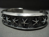Important Navajo Aaaron Anderson 'Native American Jewelry Silver Star' Bracelet-Nativo Arts