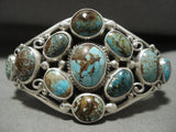 Important Navajo 'Domed Royston Turquoise' Verdy Jake Native American Jewelry Silver Bracelet-Nativo Arts