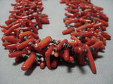 Important Navajo Native American Jewelry Coral Heishi Necklace-Nativo Arts