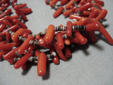 Important Navajo Native American Jewelry Coral Heishi Necklace-Nativo Arts