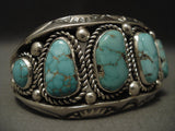 Important Navajo Native American Jewelry jewelry Albert Lee 115 Gram Carico Lake Turquoise Bracelet-Nativo Arts