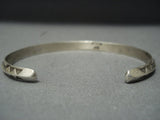 Important Navajo Ray Adakai Sterling Native American Jewelry Silver Bracelet-Nativo Arts