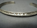 Important Navajo Ray Adakai Sterling Native American Jewelry Silver Bracelet-Nativo Arts
