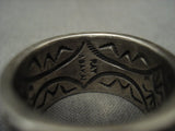 Important Navajo Ray Adakai Thick Native American Jewelry Silver Repoussed Ring-Nativo Arts