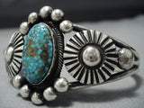 Important Navajo Turquoise Sterling Silver Button Bracelet Native American Jewelry Cuff-Nativo Arts