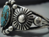 Important Navajo Turquoise Sterling Silver Button Bracelet Native American Jewelry Cuff-Nativo Arts