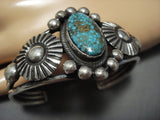 Important Navajo Turquoise Sterling Silver Button Bracelet Native American Jewelry Cuff-Nativo Arts